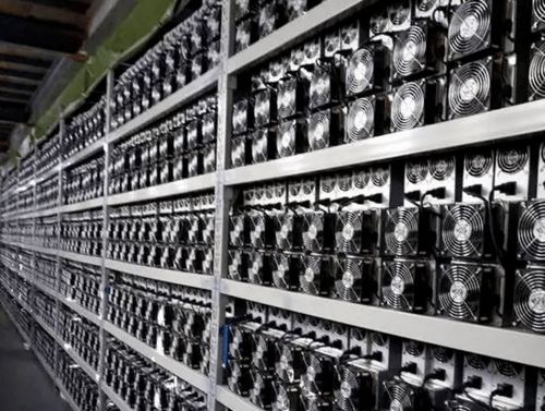 An illustration of a modern mining farm in France