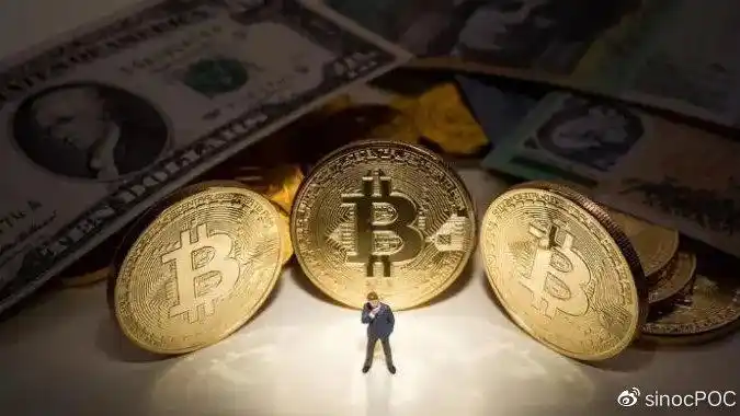 A sprawling cryptocurrency mining farm illuminated under night sky