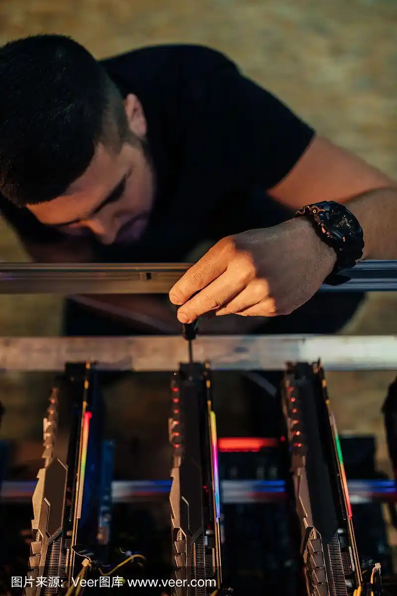 A modern mining farm showcasing multiple rigs